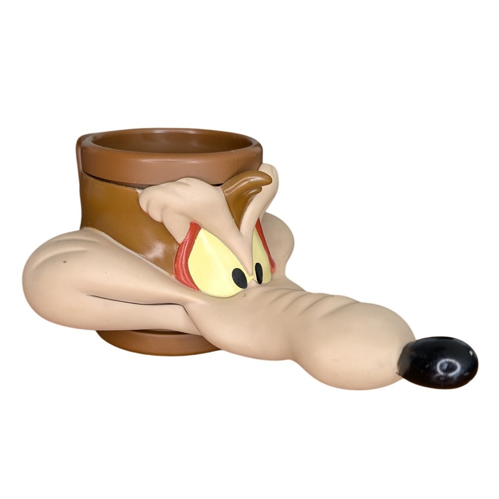 Vintage Wiley Wile E Coyote Looney Tunes‎ 3D Mug Coffee Cup Promotional 1993